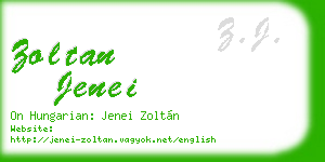 zoltan jenei business card