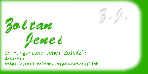 zoltan jenei business card